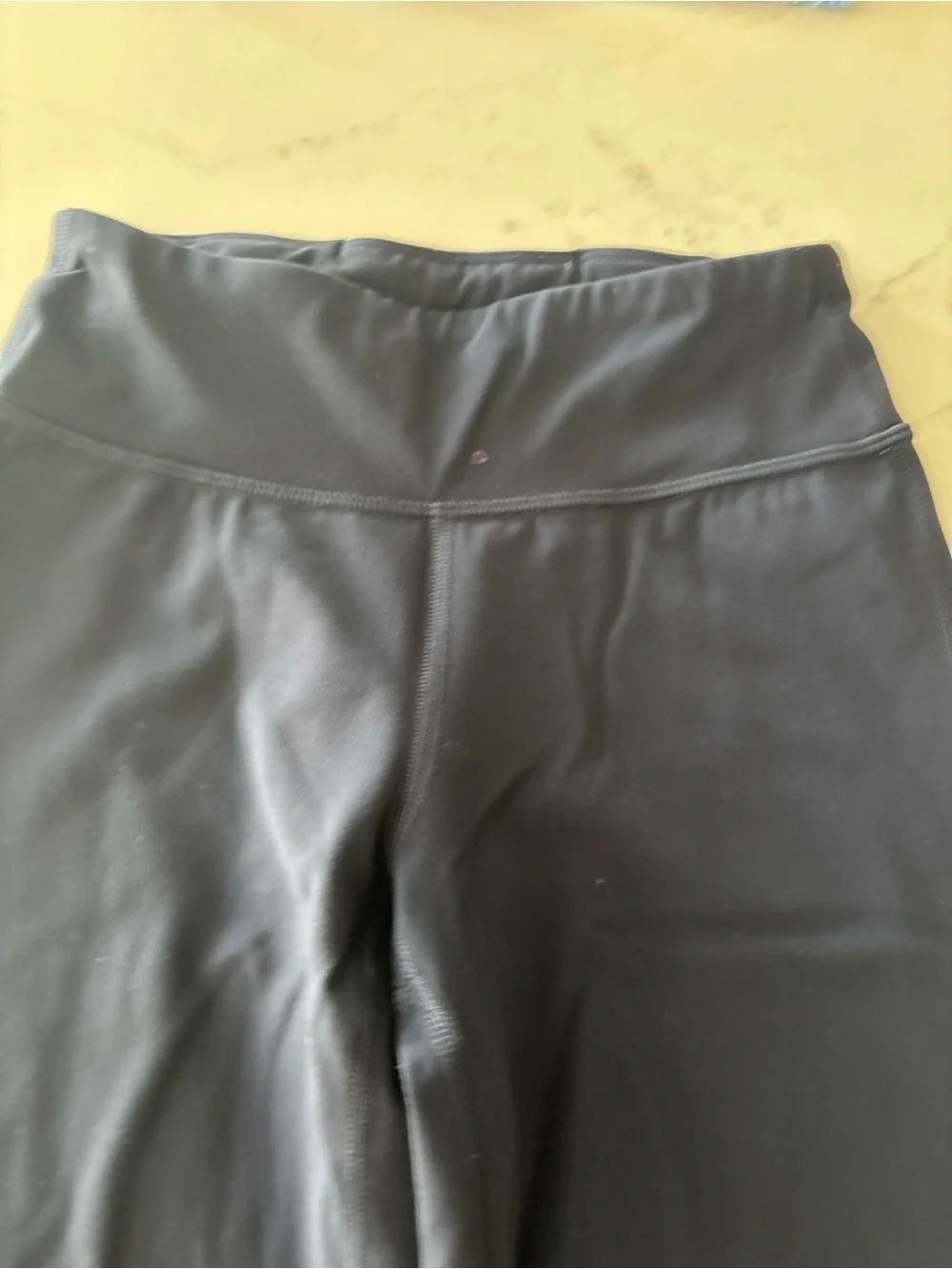 Athleta Girls Navy Boot-Cut Flare Pants with High Waist and tank